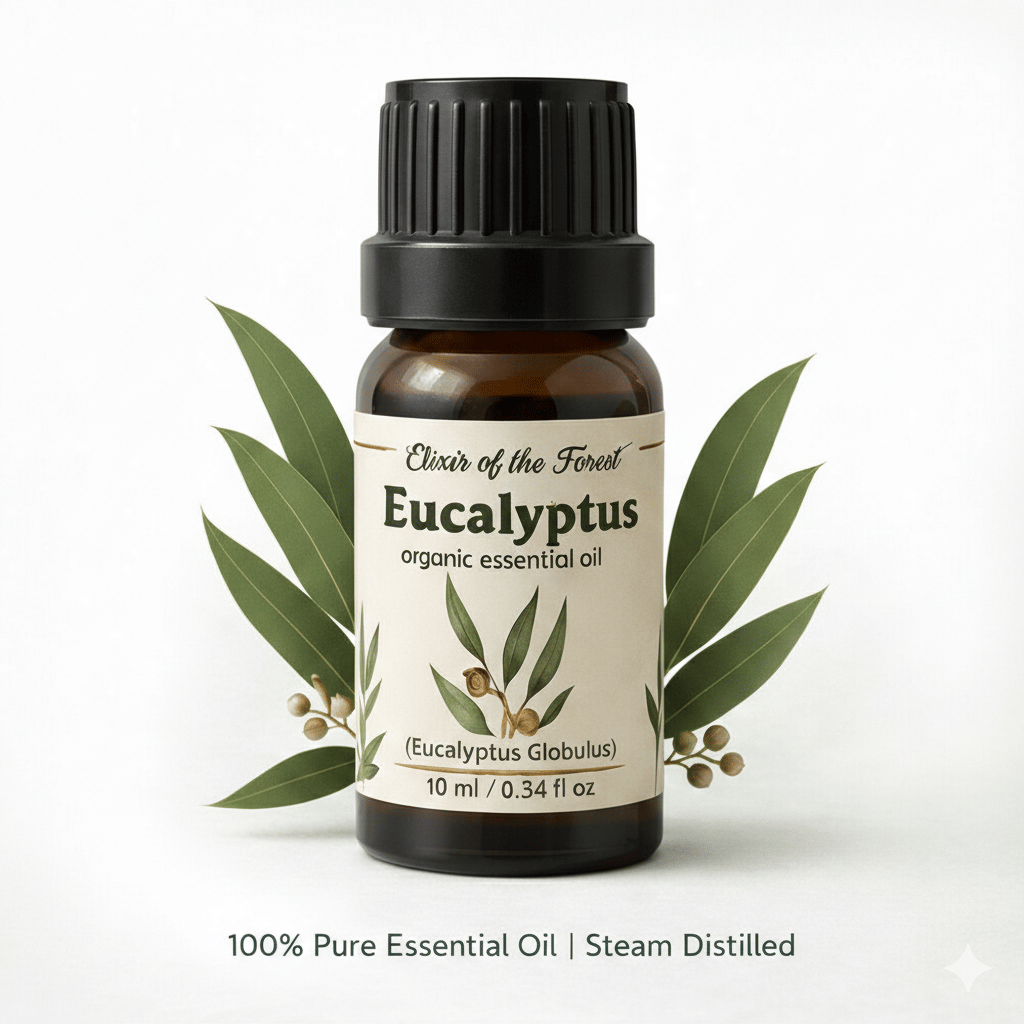 Elixir of the Forest Eucalyptus Essential Oil | 10 ml Travel Pack | Pure Nilgiri Tel for Steam, Diffuser & Aromatherapy