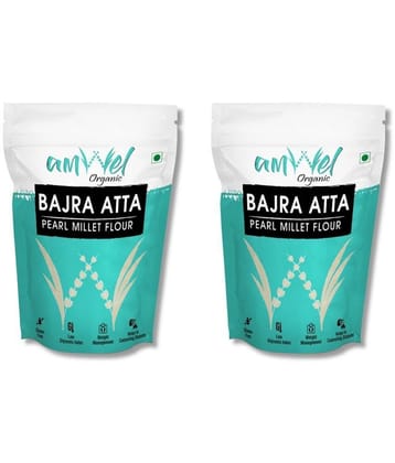 Amwel Bajra Atta | Pearl Millet Flour | Diabetic Friendly Low GI  900 gm Pack of 2