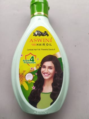 Aswini Homhair oil Controls hair fall. prevents dandruff Active Protection 