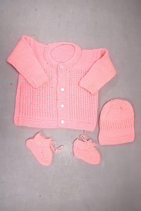 SARAS Aajeevika | Wooden Baby Suit | SHG Product | Warm and Cosy | Punjab | Pink