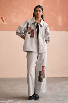 AMBY PATCHWORK JACKET SET-XS / XS