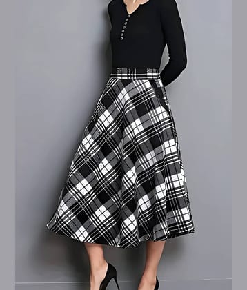 ZELZIS Black Cotton Women's Flared Skirt ( Pack of 1 )