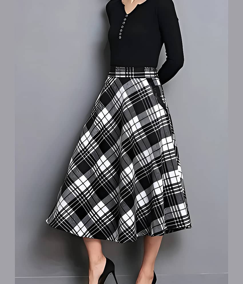 ZELZIS Black Cotton Women's Flared Skirt ( Pack of 1 )