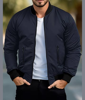 Eyebogler Polyester Men's Casual Jacket - Navy ( Pack of 1 )
