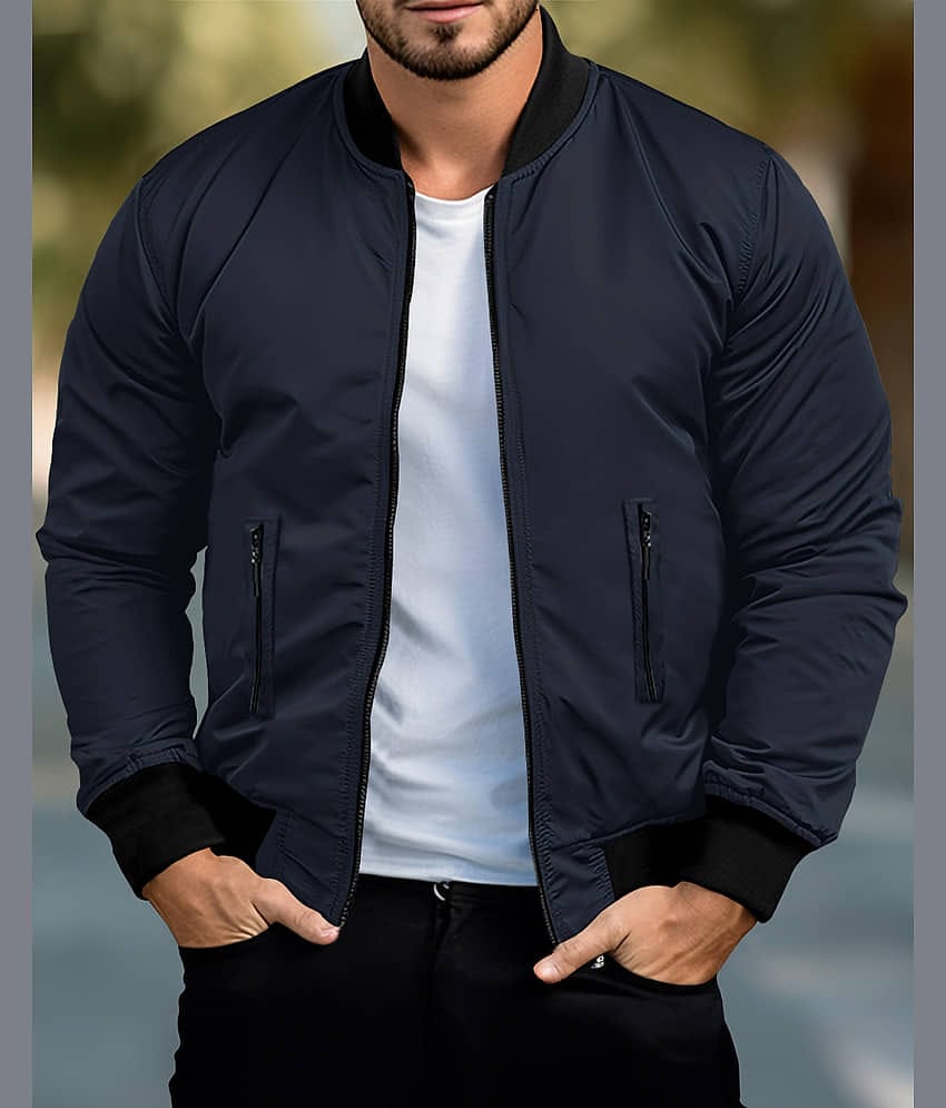Eyebogler Polyester Men's Casual Jacket - Navy ( Pack of 1 )