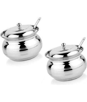 erum GHEE POT Steel Oil Container/Dispenser Set of 2 200 mL