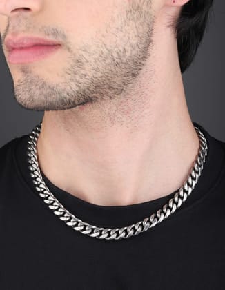 Clean Cuban Chain 10 mm-18 Inches / Silver
