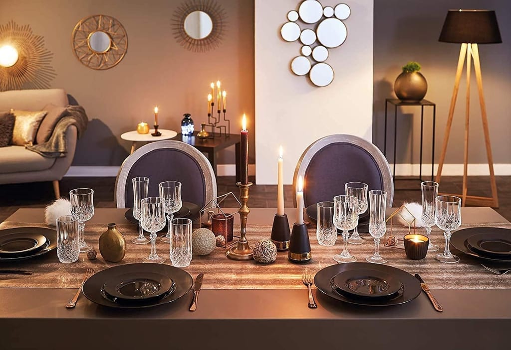 European Style Crystal Clear 190 ml Brandy Glasses Set Premium Glasses Designer Glass for Taking and Serving Various Drinks