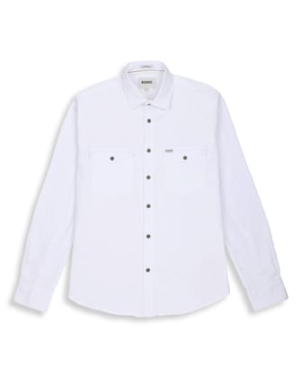 DOUBLE POCKET SHIRT IN WHITE-M