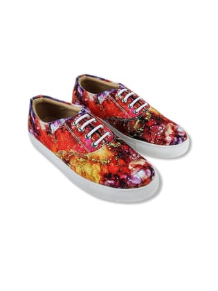 Women Sweat Absorption Lightweight Abrasion Slip Resistant Canvas Sneakers