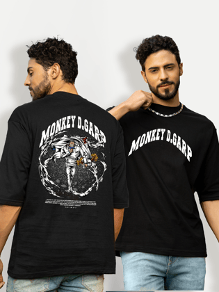 D Grap Black Oversized T-shirt-S / Black