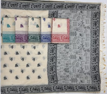 Tussar Cotton Sambalpuri Handmade Saree
