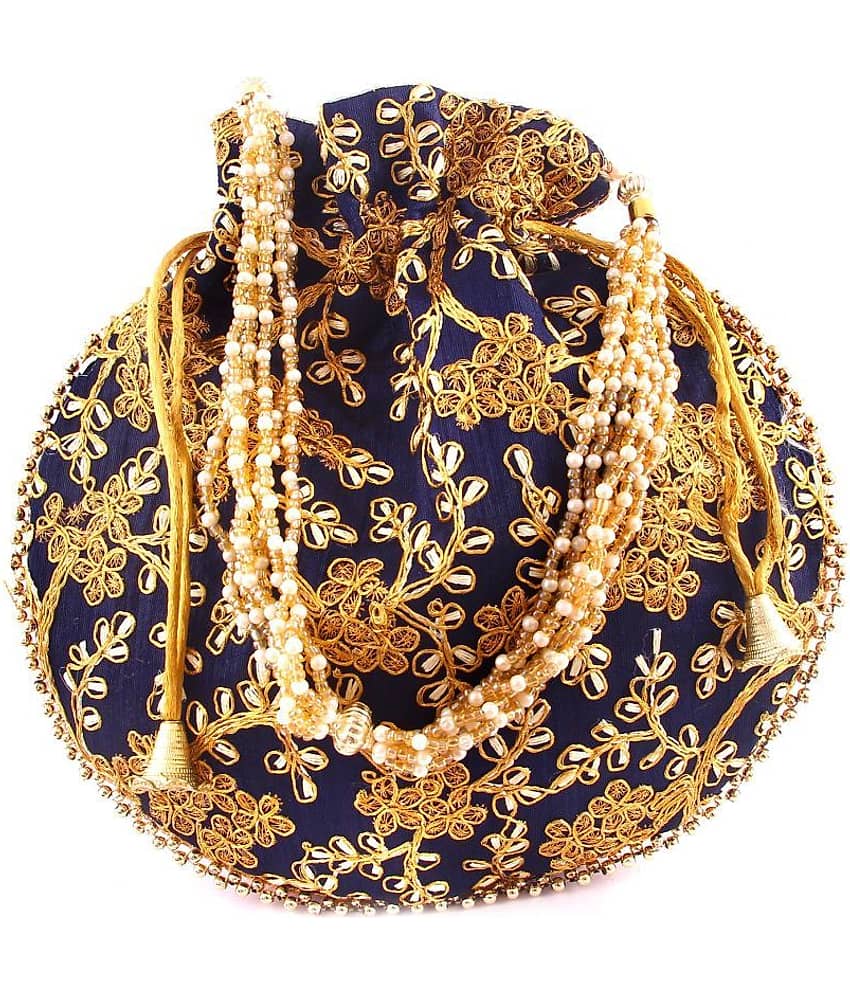 Raj Blue Silk Potli