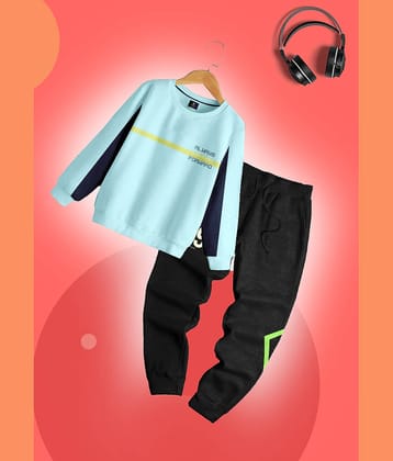 CODEZ Pack of 1 Boys Fleece Sweatshirt & Trackpant Set ( Multicolor )