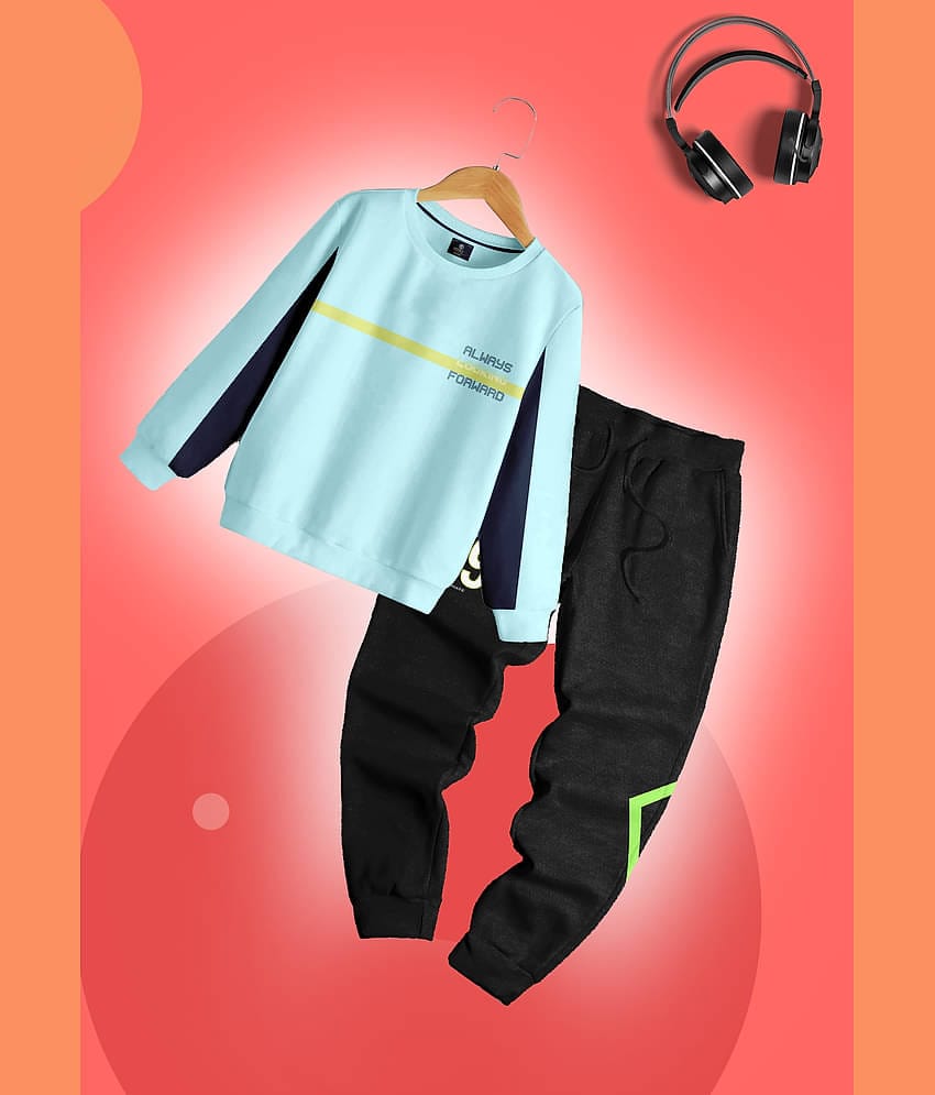 CODEZ Pack of 1 Boys Fleece Sweatshirt & Trackpant Set ( Multicolor )