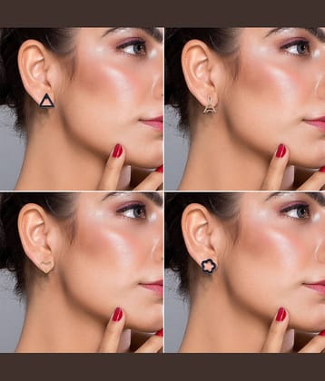 Stud Earring Stylish Multicolor Multi Designe Set Of 36 Earrings for girls