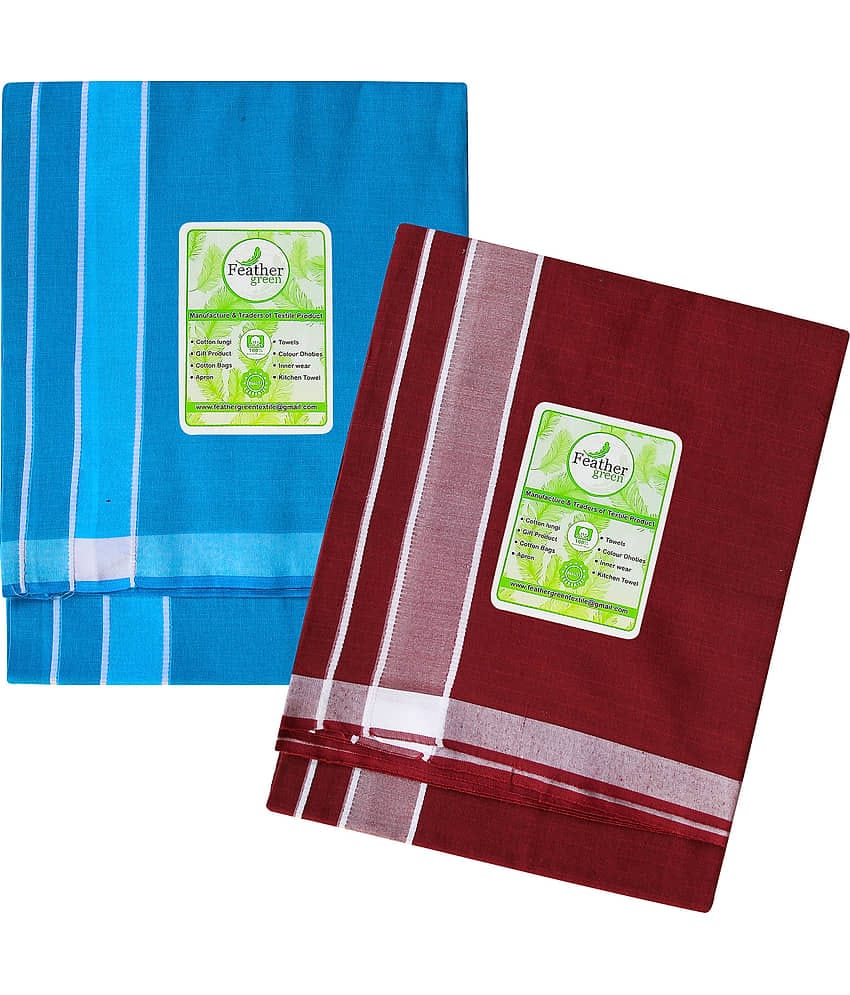 Feather Green Multi Dhoti