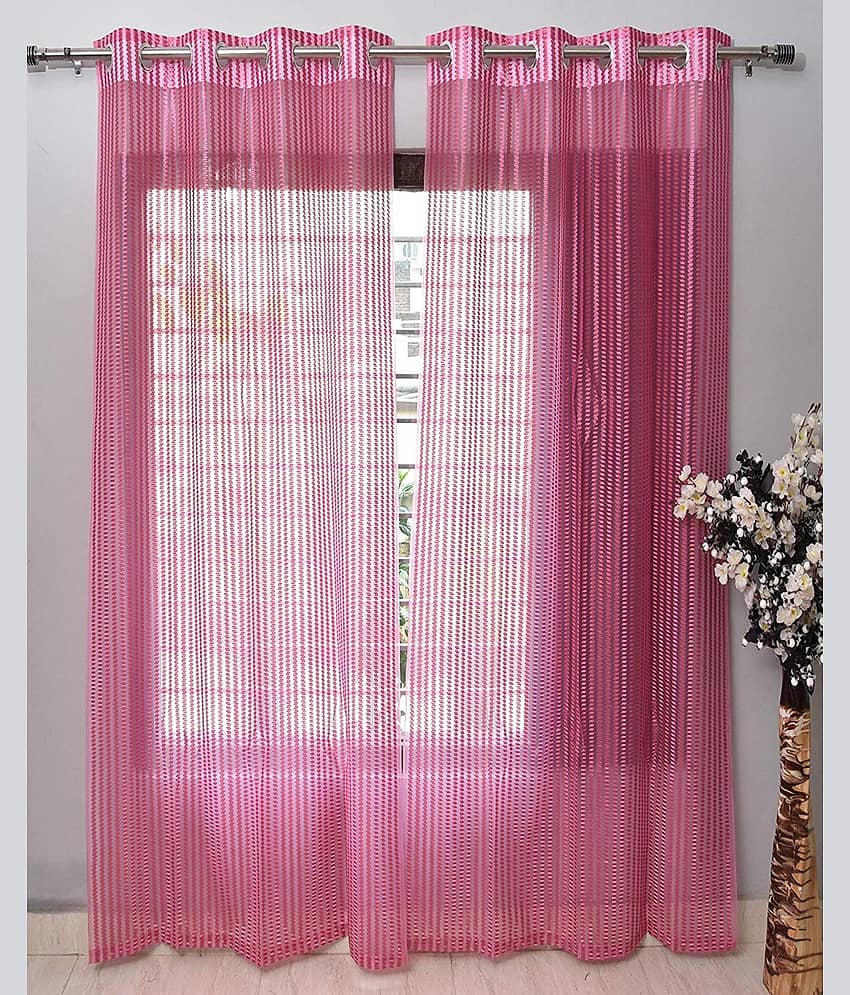 Tanishka Fabs Set of 2 Door Net/Tissue Curtain