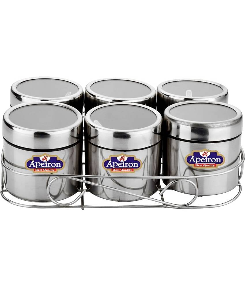 APEIRON BIG MASALA DABBA Steel Spice Container Set of 6 400 mL