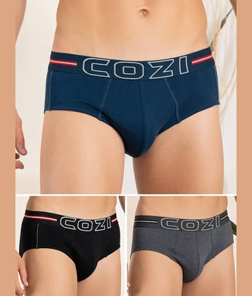 Lux Cozi Pack of 3 Cotton Blend Briefs For Men's ( Multicolor9 )
