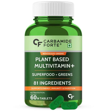 Carbamide Forte Plant Based Multivitamin for Men & Women  | 60 Veg Tablets