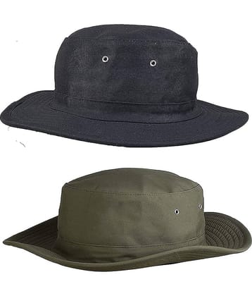 Zacharias Black Plain Cotton Hats