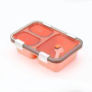 Lunch Box 3 Compartment Plastic Lunch Box 1 Containers Lunch Box(1000 ml)