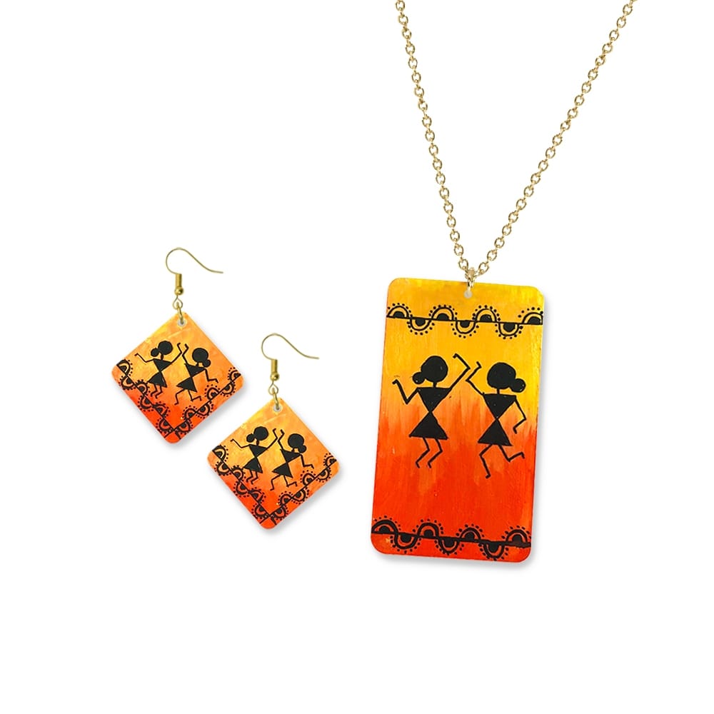 Warli Painting on MDF Jewellery DIY KIT