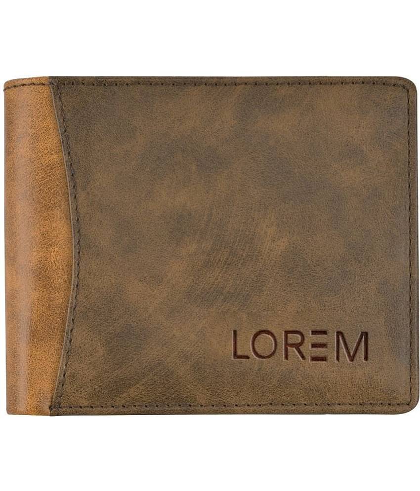 Lorem - Brown Faux Leather Men's Two Fold Wallet ( Pack of 1 )