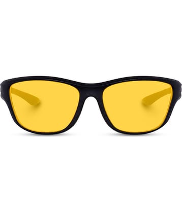 Kanny Devis - Black Wrap Around Sunglasses ( Pack of 1 )