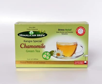 Himalayan Brew – Kangra Special Chamomile Green Tea Bags (25 Bags)