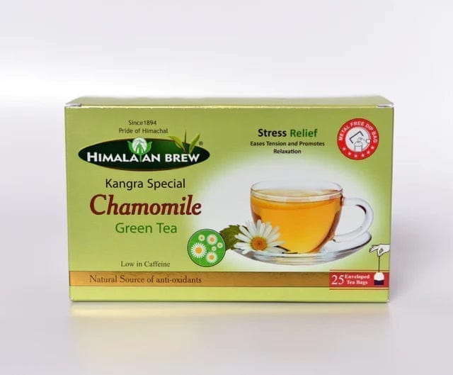Himalayan Brew – Kangra Special Chamomile Green Tea Bags (25 Bags)