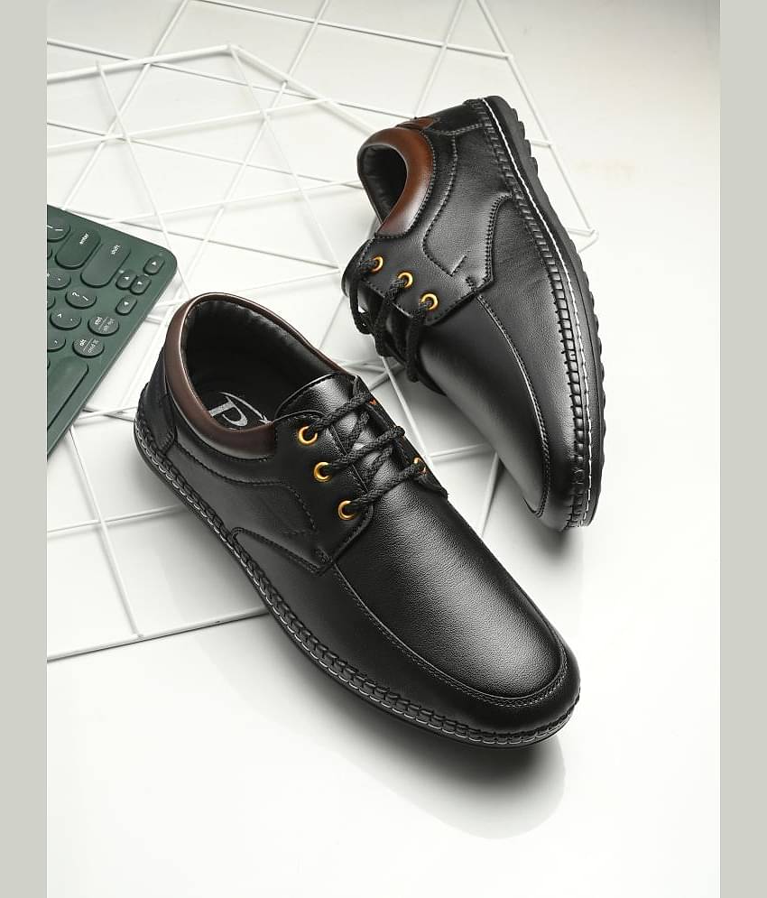 POS Planet of Shoes Black Men's Espadrilles Shoes