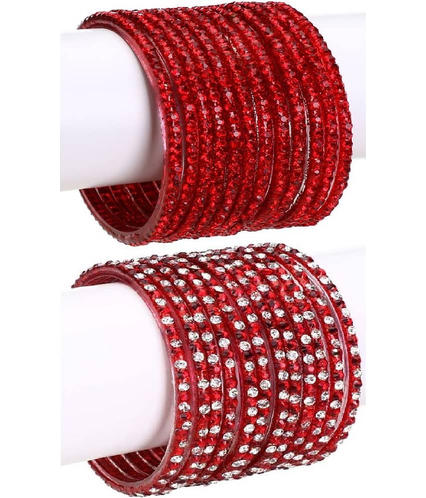 Somil - Maroon Bangle Set (Pack of 2)