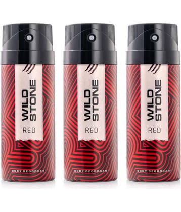 Wild Stone Red Deodorant for Men, 150ml (Pack of 3, 450ml)