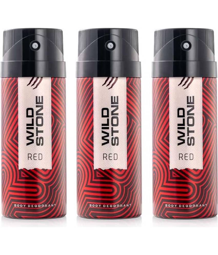 Wild Stone Red Deodorant for Men, 150ml (Pack of 3, 450ml)