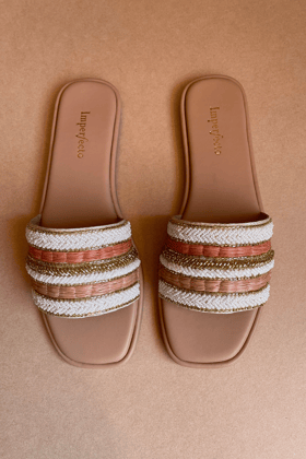 Coral Crush Embroidered Sandals-38