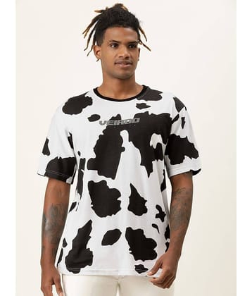 Veirdo Pack of 1 Cotton Oversized Fit Men's T-Shirt ( White )