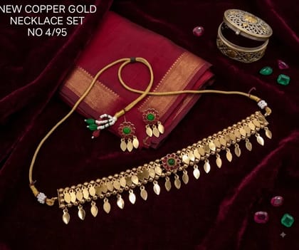 Copper gold necklace
