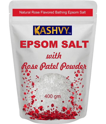 Kashvy Epsom Salt Fine Rose Petal 400 gm