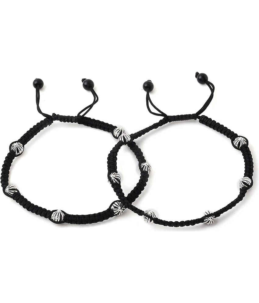 VIRAASI - Black Anklets ( Pack of 1 )
