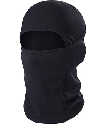 PROGIENCE - Black Cotton Anti Pollution Face Cover Balaclava Mask ( Pack of 1 )