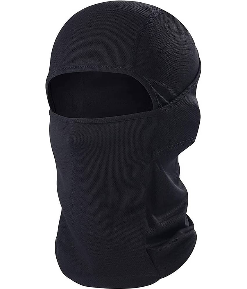 PROGIENCE - Black Cotton Anti Pollution Face Cover Balaclava Mask ( Pack of 1 )