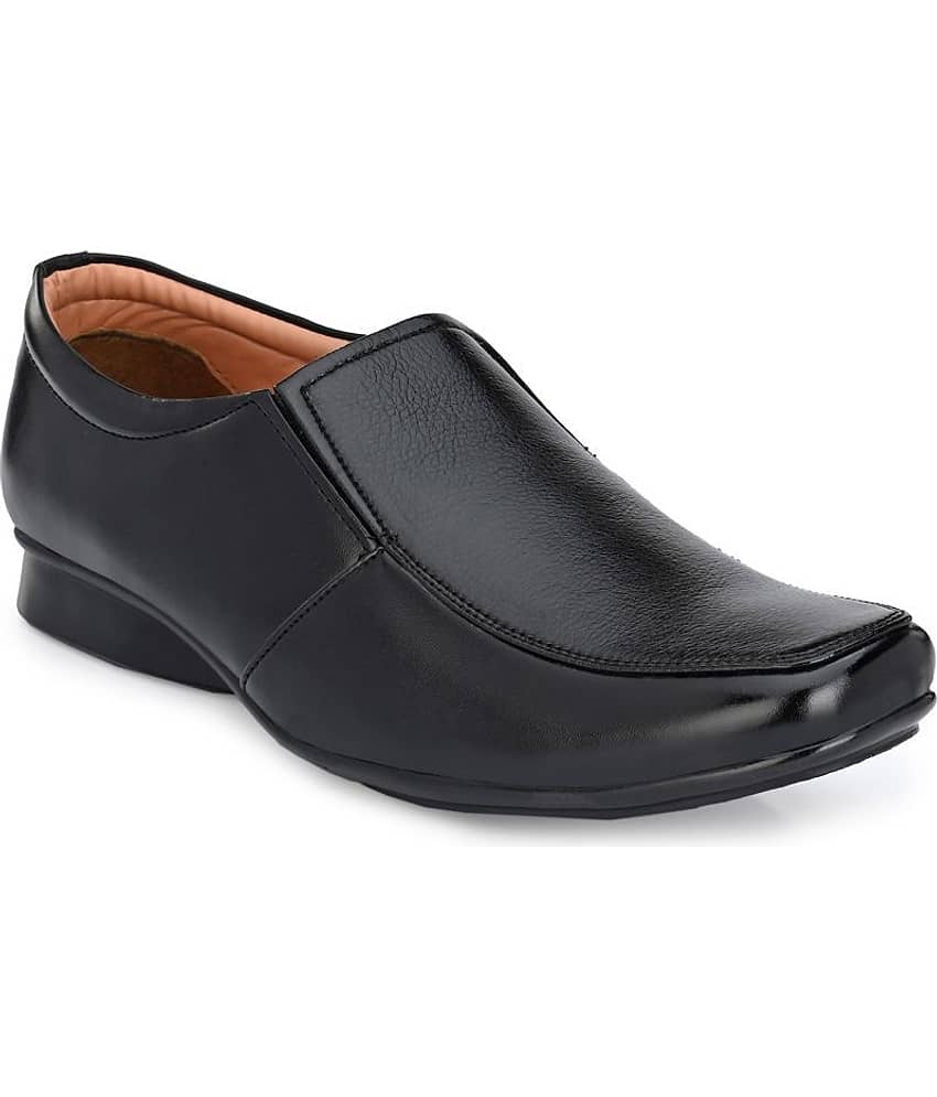 Leeport - Black Men's Saddle Formal Shoes
