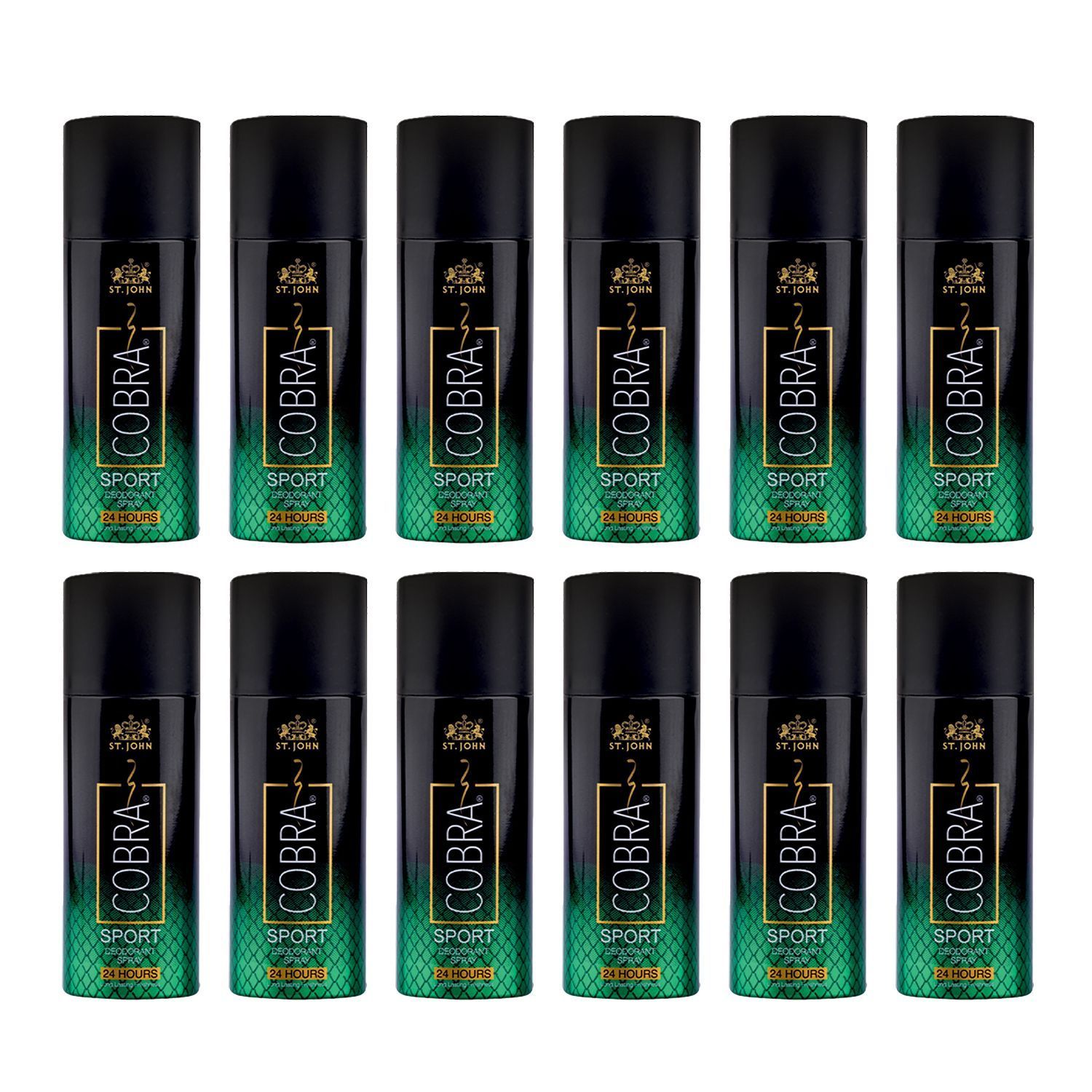 ST.JOHN Sports Deodorant Body Spray for Long Lasting Protection 50ml (Pack of 12)