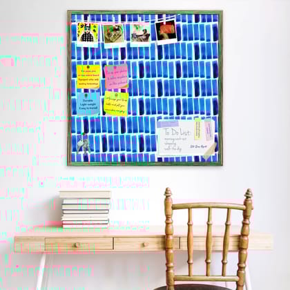 Backdrop Ink Bulletin Board Notice Pin Board Soft Board | Framed-Antique Gold Frame / 12 x 12 inch (30 x 30 cms)