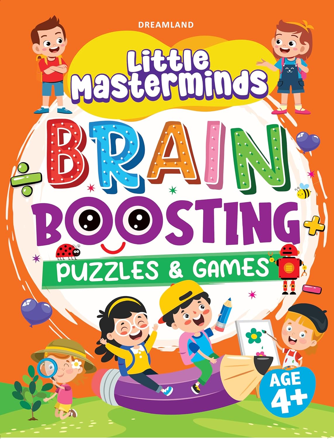 Little Masterminds: Brain Boosting Puzzles & Games Activity Book for Kids Age 4 and Up