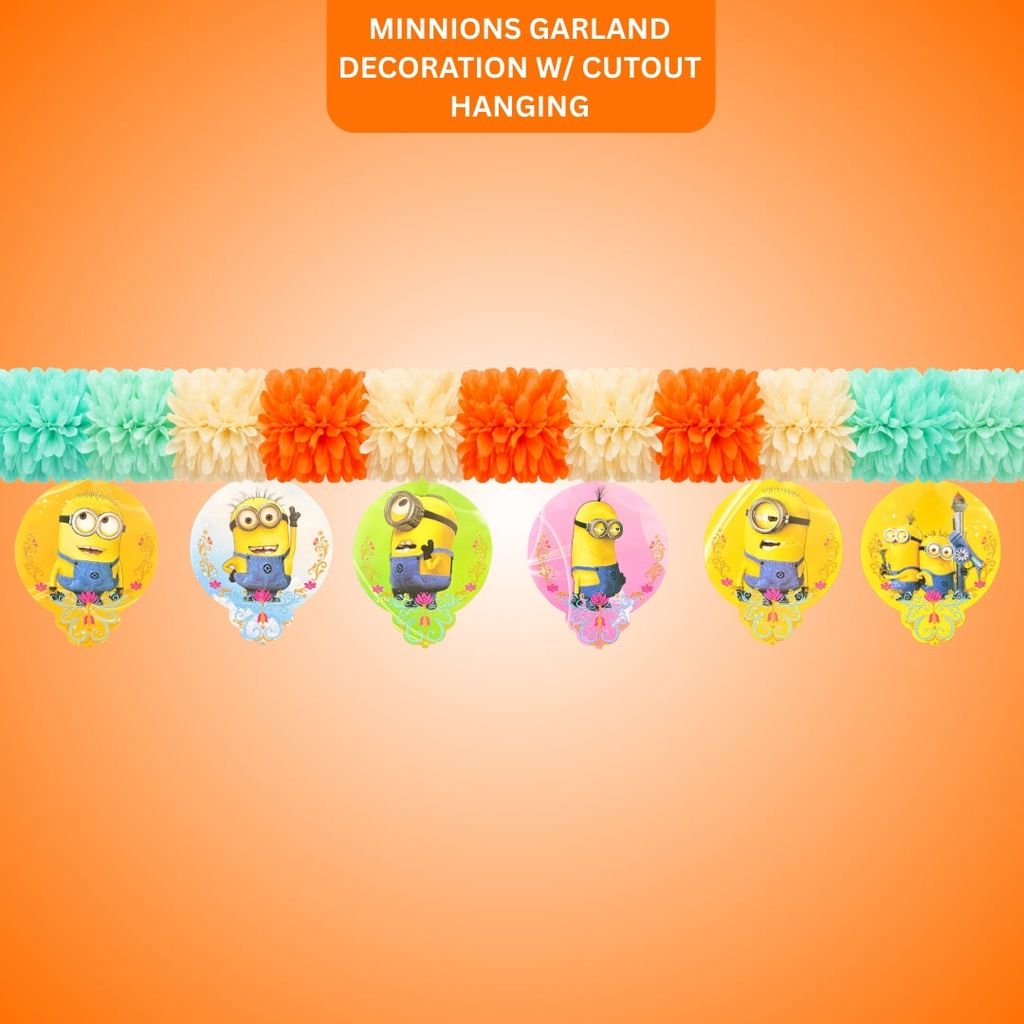 Minnions Garland Decoration w/ Cutout Hanging - 10 - Party and Festive Needs | Buy online on ZillyBuy