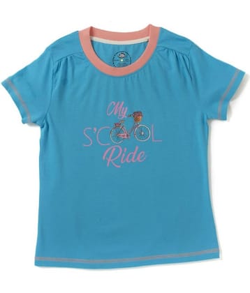 Cub Mcpaws Girls Cotton T-Shirts ( Blue )