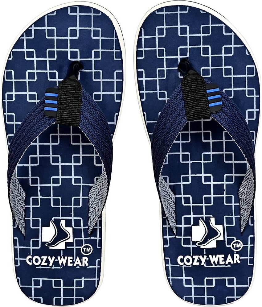 Cozy Wear - Blue Men's Thong Flip Flop